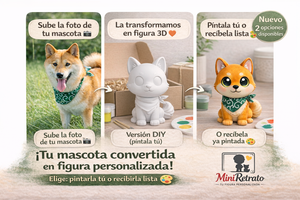 Tu mascota convertida en figura personalizada